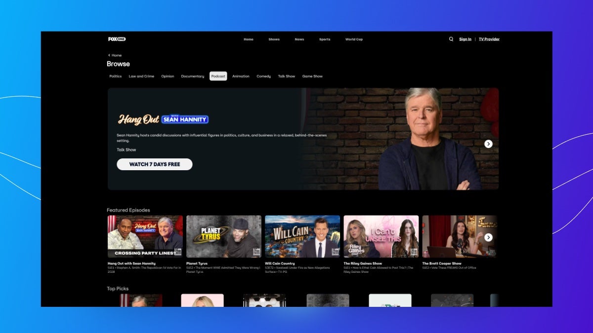 Fox One to add podcasts from Fox News