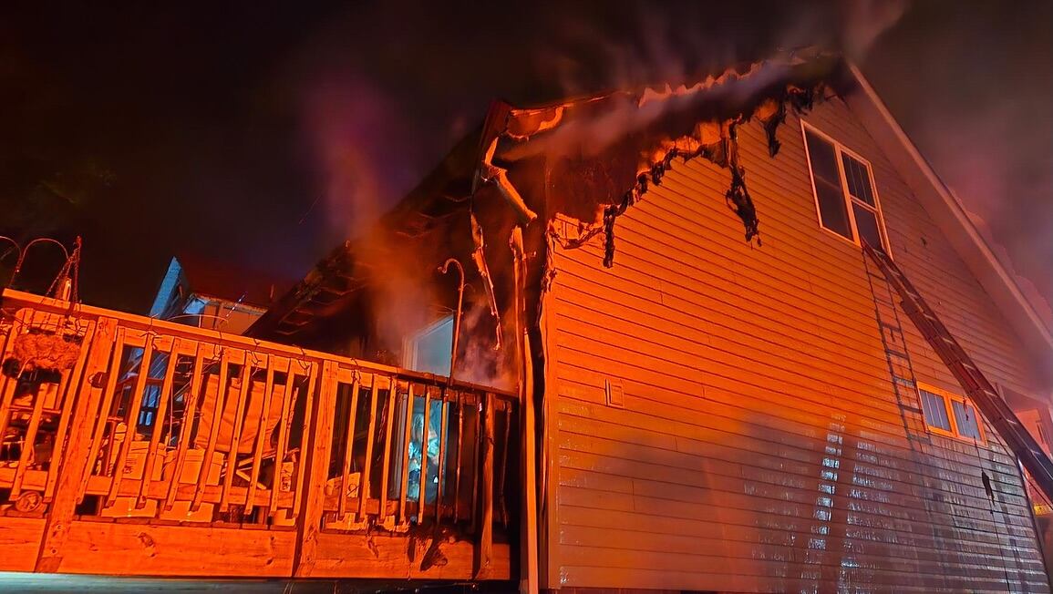 Two people & three pets displaced after Roanoke home fire