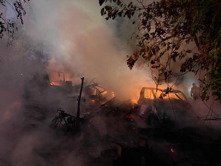 Multiple fire units respond to Hwy. 80 fire