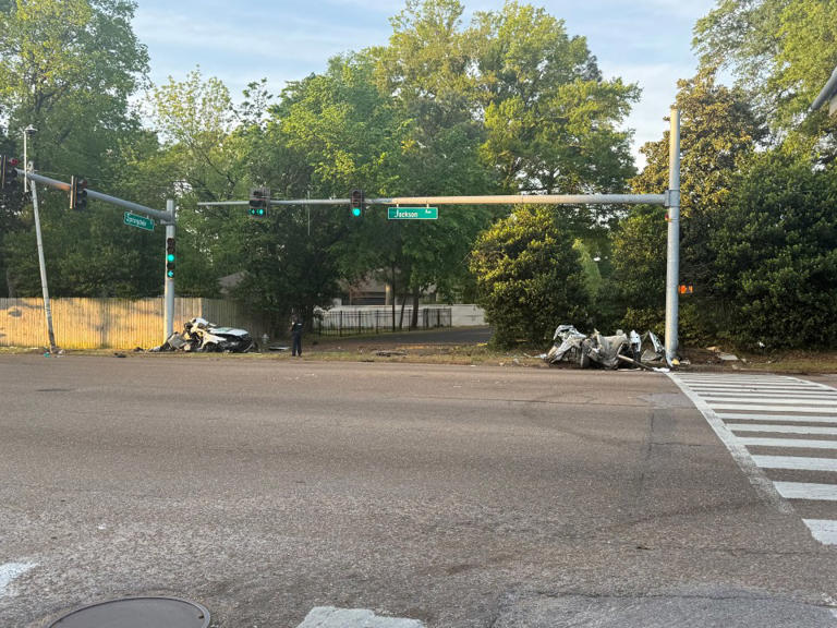 Crash near Midtown leaves vehicle split in half