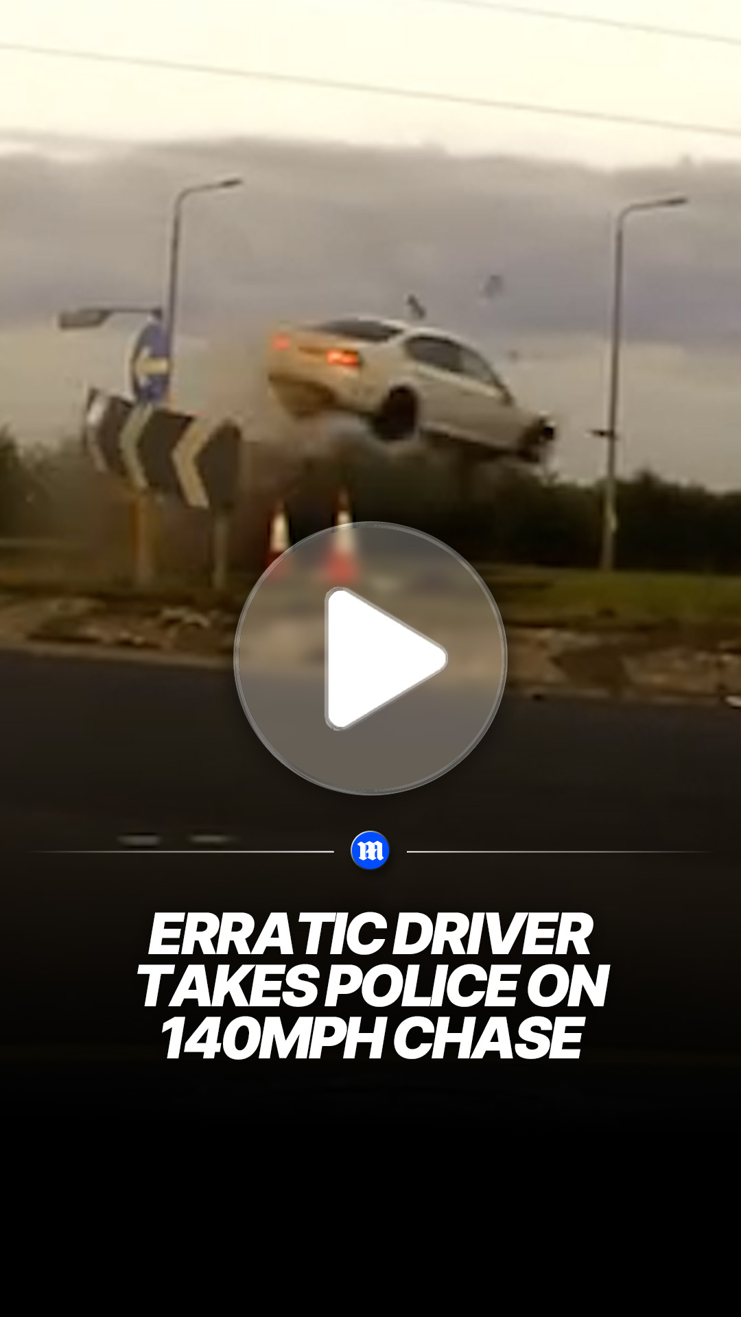 Driver jailed after 140mph police chase ends in crash