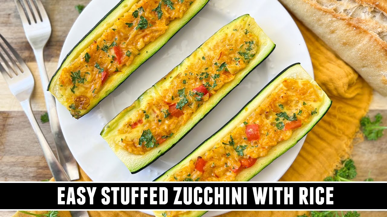 Stuffed zucchini with rice recipe