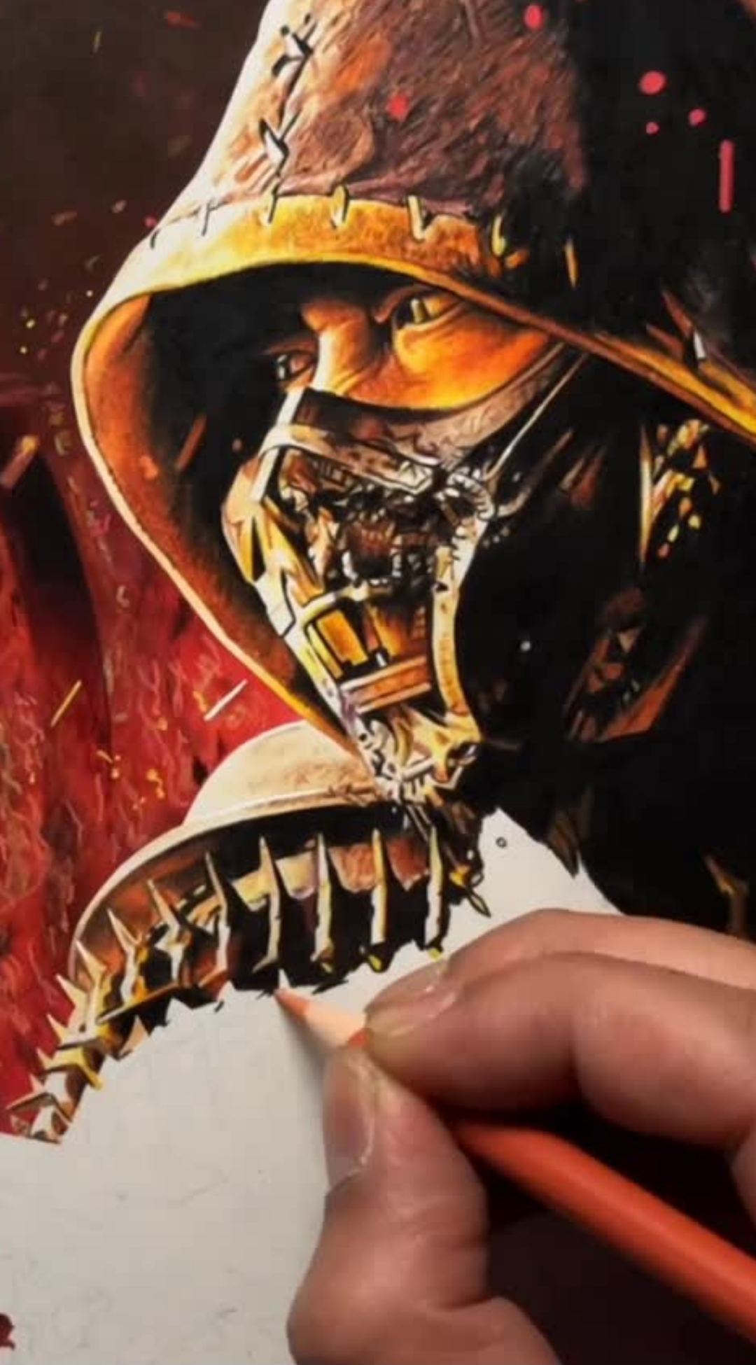 Mortal Kombat art timelapse from sketch to final details