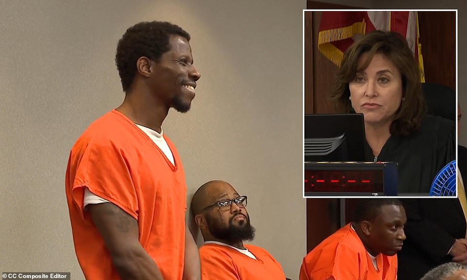Convicted killer laughs as he is sentenced to life in prison