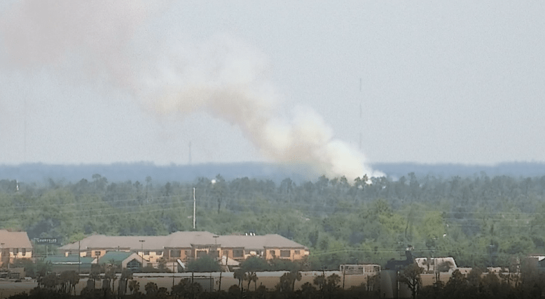 Firefighters battle wildfire in Bay County