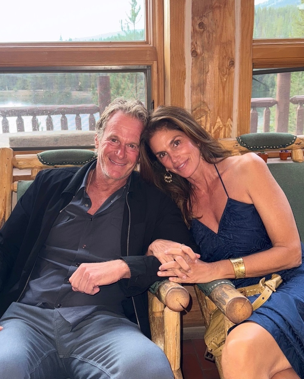 Bikini-clad Cindy Crawford takes a dip with husband Rande Gerber during ...