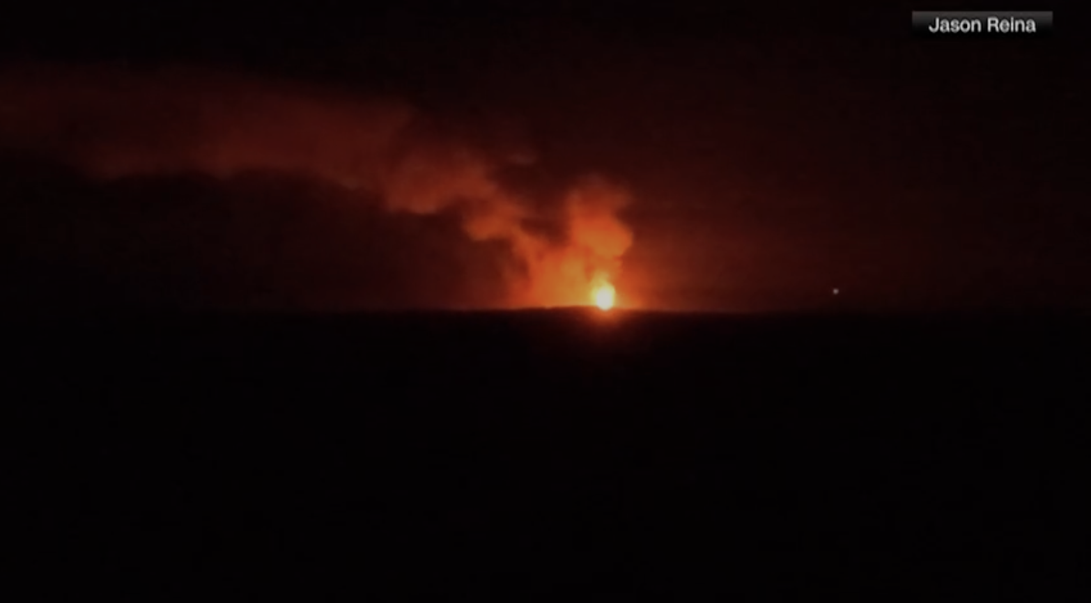 Video: Well site explosion triggers a large fire and evacuations in Texas