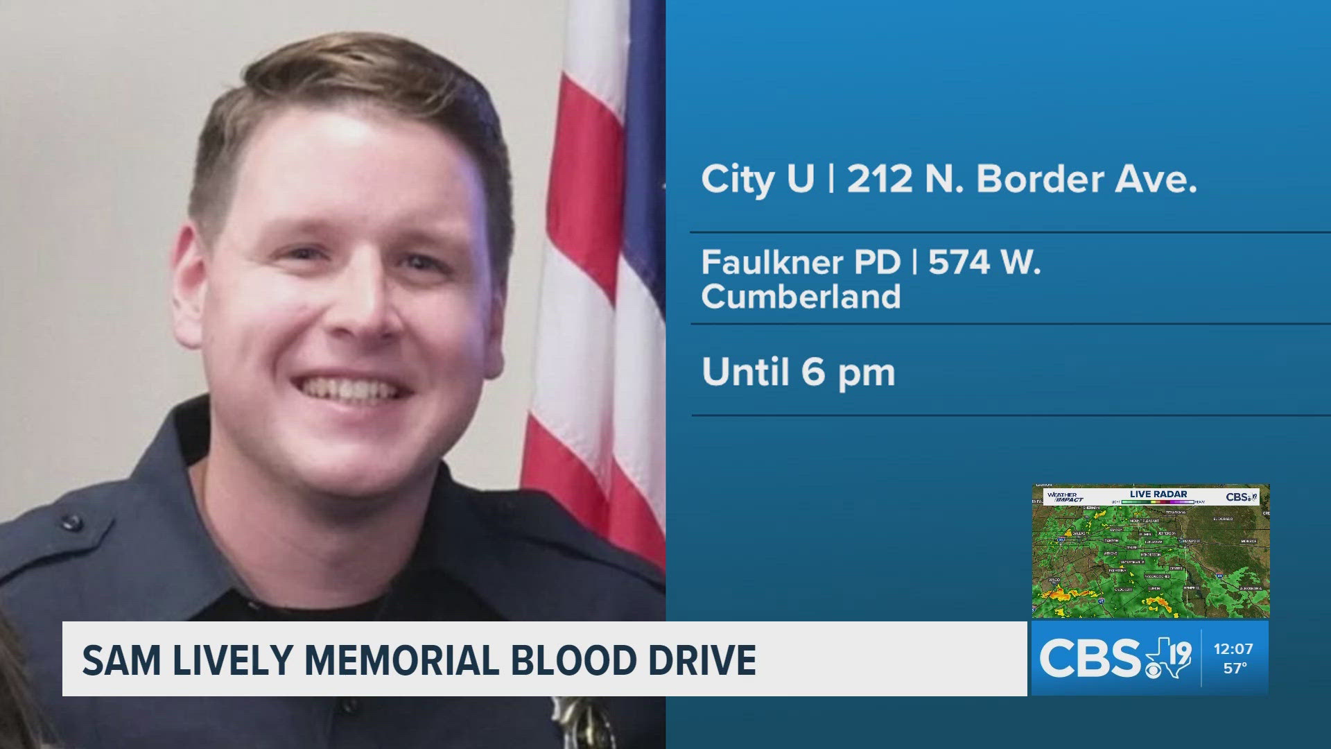 Tyler honors fallen officer with community blood drive