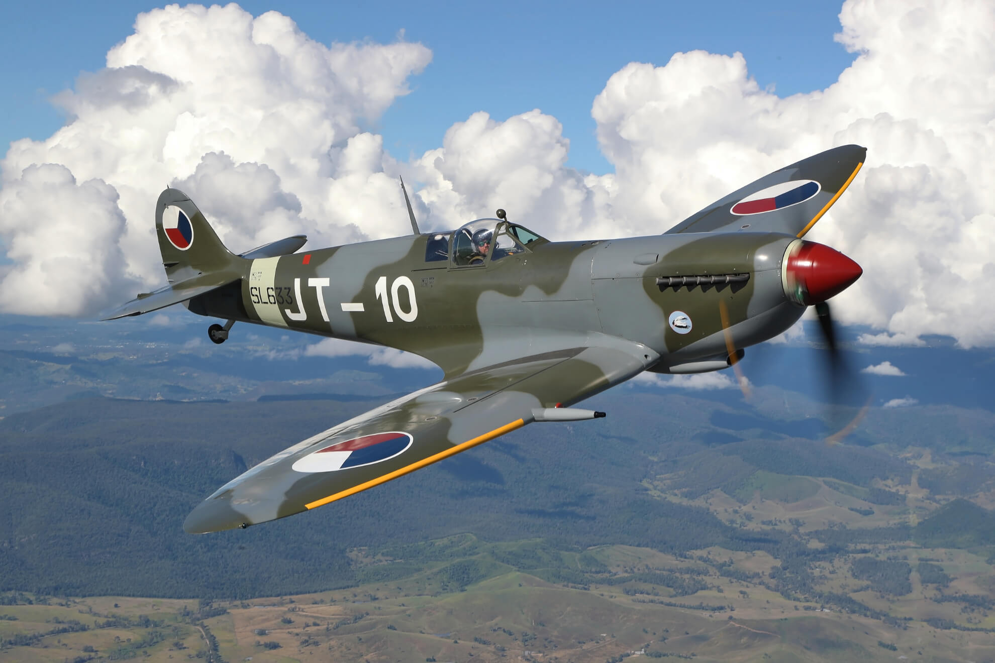 Combat veteran Czechoslovak Supermarine Spitfire returns home