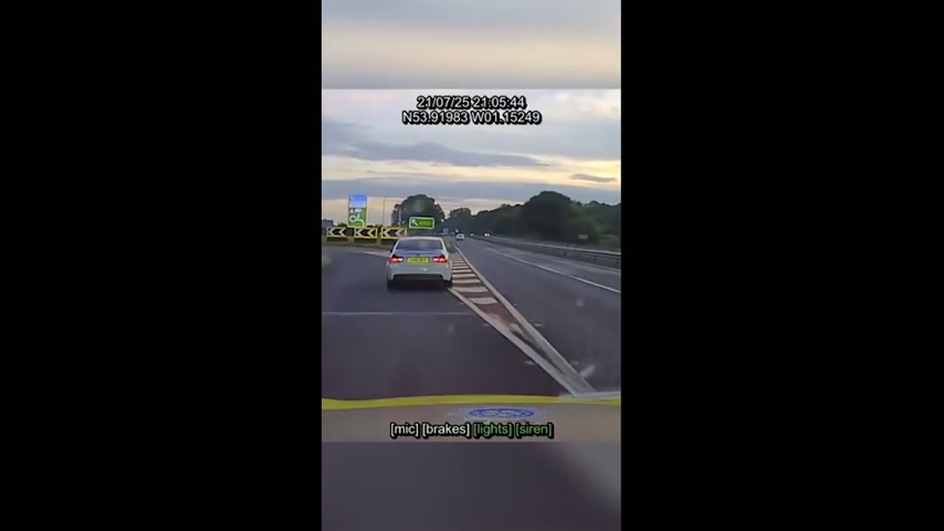 Dramatic 140mph police chase ends with car flipping through sky