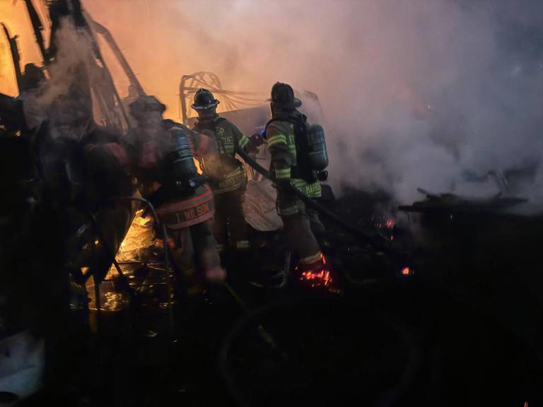 Multiple fire units respond to Hwy. 80 fire