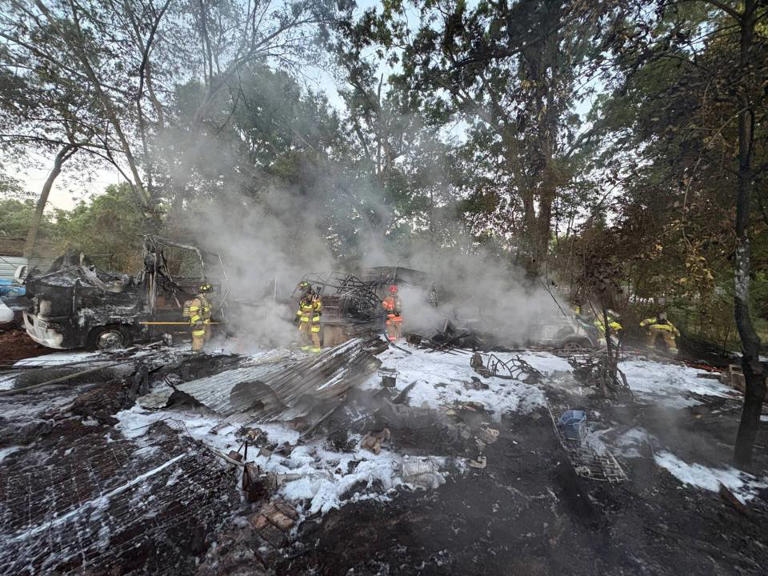 Multiple fire units respond to Hwy. 80 fire