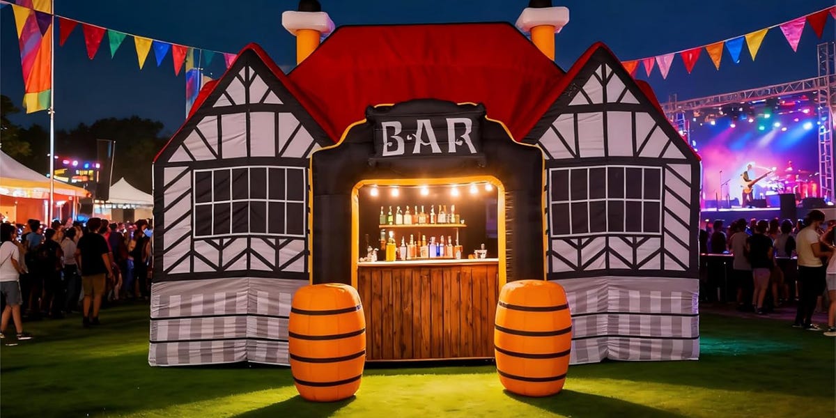 This inflatable pub will transform your backyard into a bar in minutes