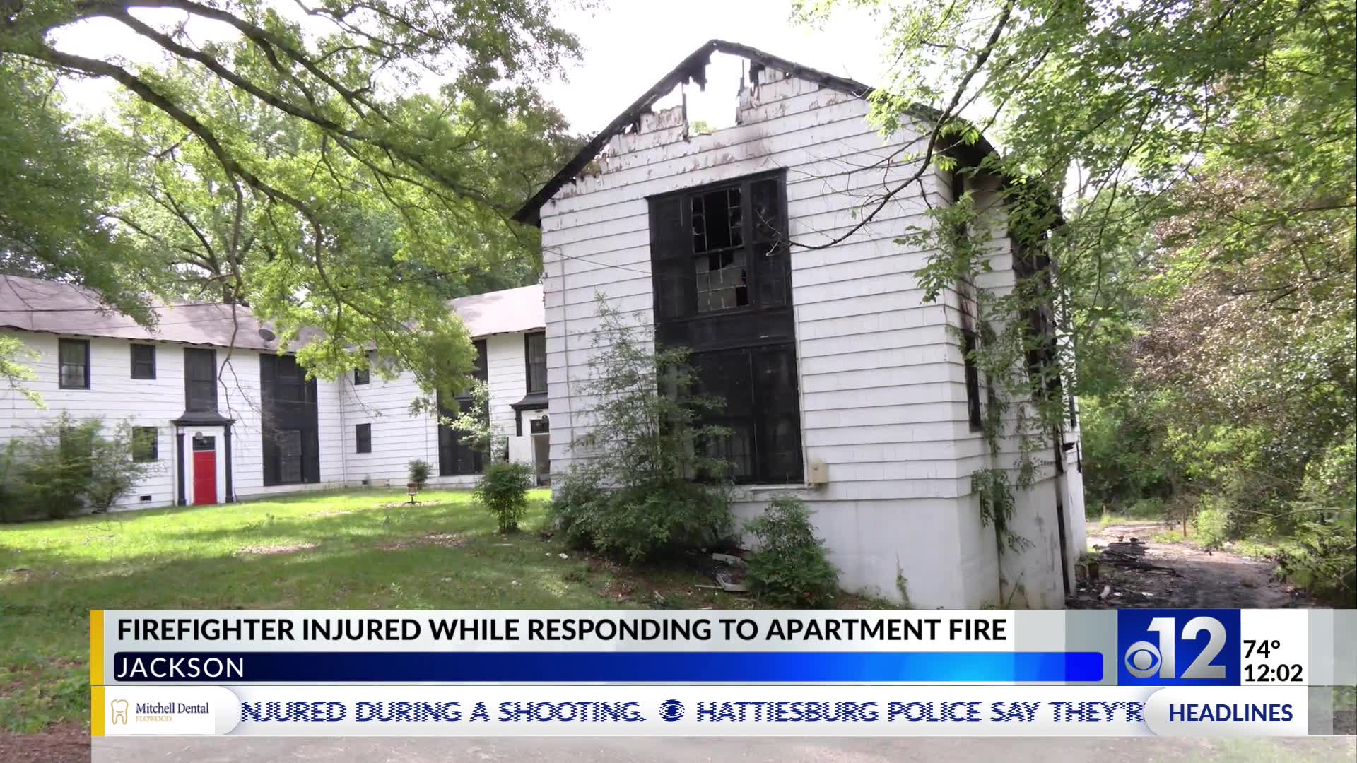 Jackson firefighter injured while responding to apartment fire