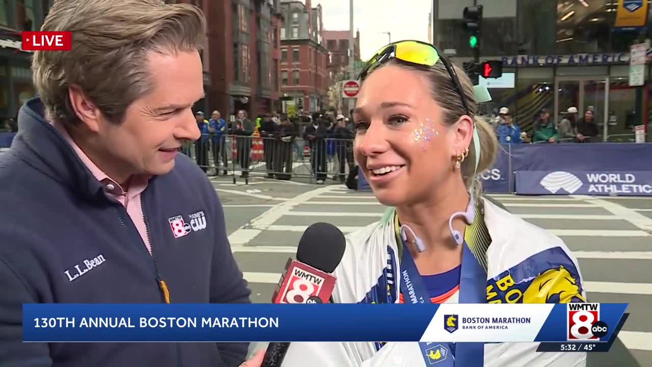 Calley Forbes from Saco runs 1st Boston Marathon