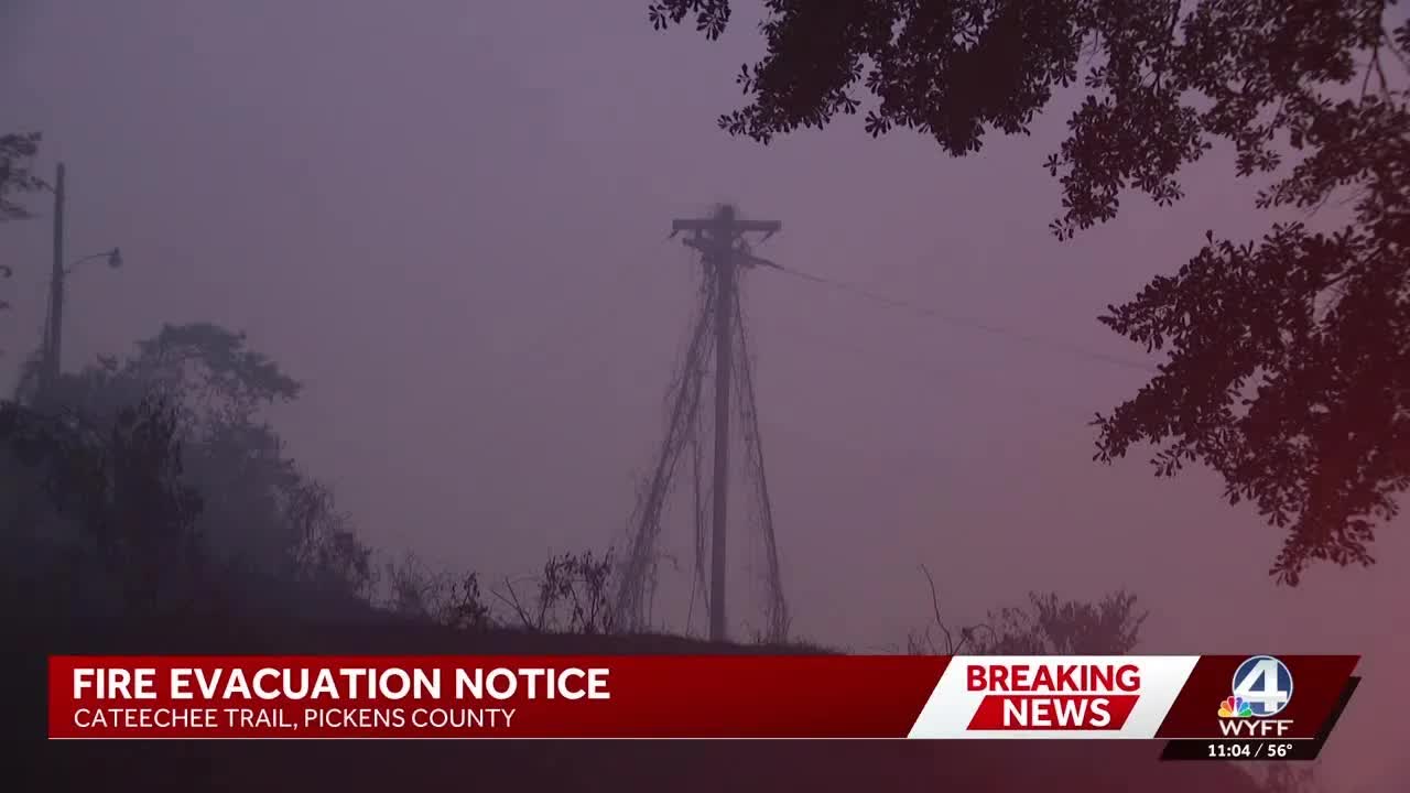 Evacuation orders lifted after crews contain fire in Pickens County