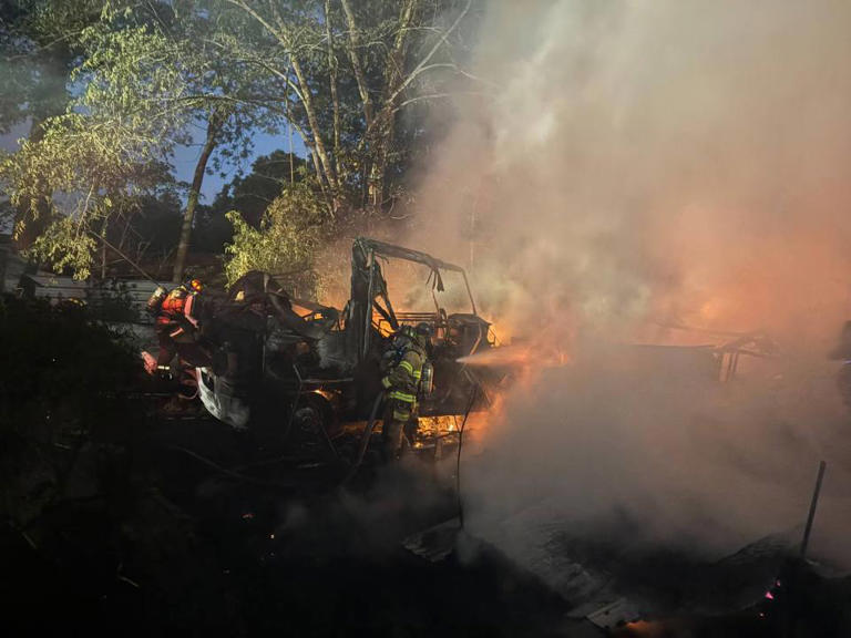 Multiple fire units respond to Hwy. 80 fire