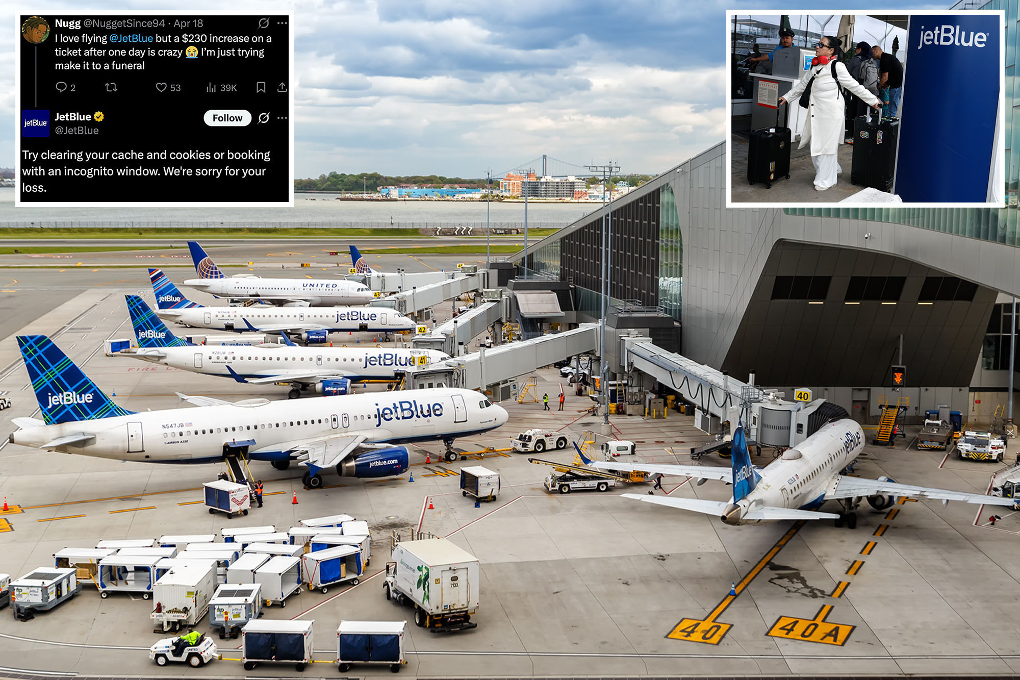 JetBlue in hot water after X post about $230 spike sparks surveillance ...