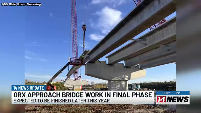 I-69 Ohio River Crossing approach bridges enter final construction phase