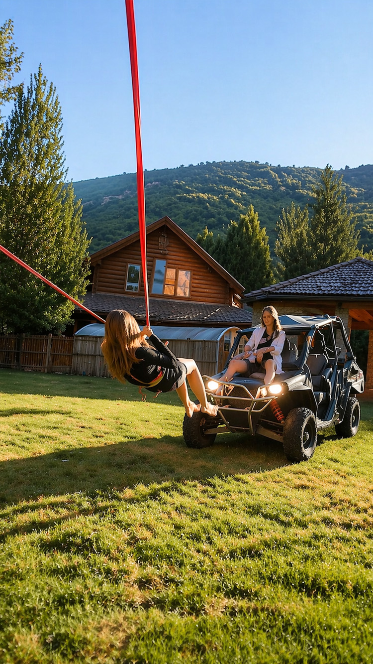 Slingshot scene shows powerful human launch