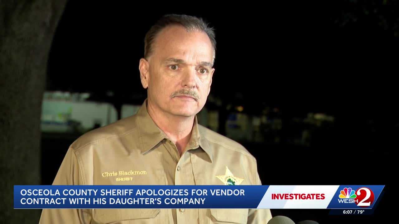 Osceola County sheriff apologizes for $40k+ vendor contract with his ...