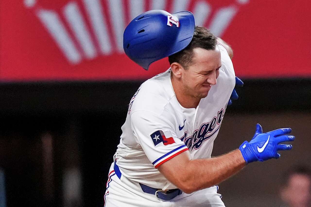 Rangers OF Wyatt Langford leaves game vs. Pirates with right forearm ...