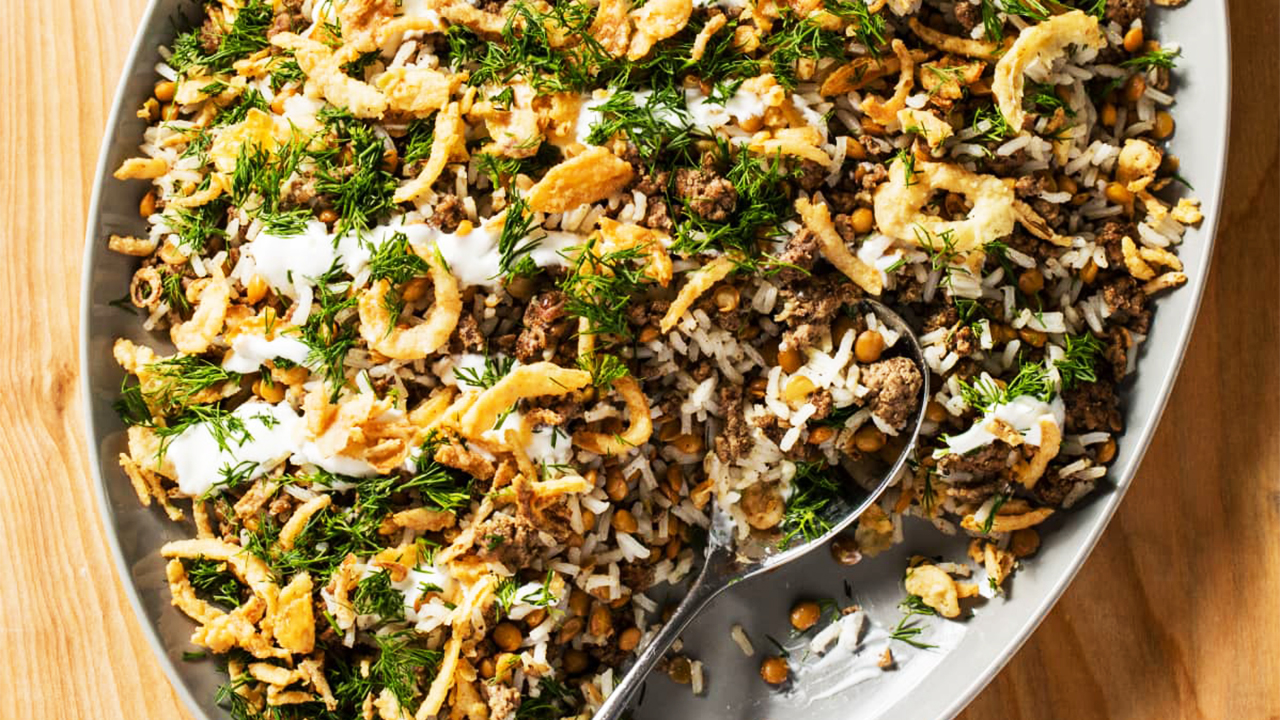 This Middle Eastern-inspired beef & rice dish is your new go-to meal