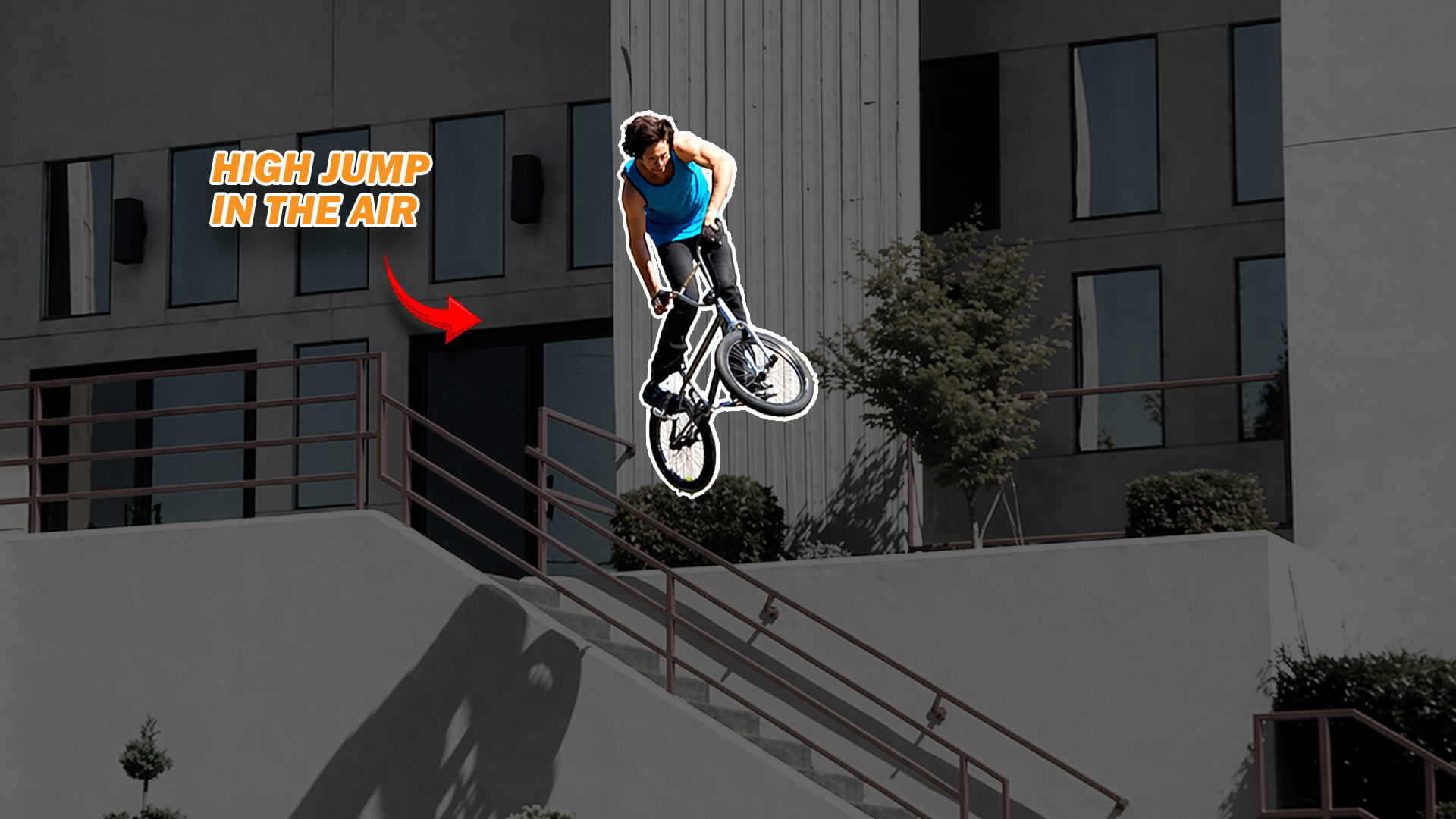 BMX trick jumping high into the air highlights