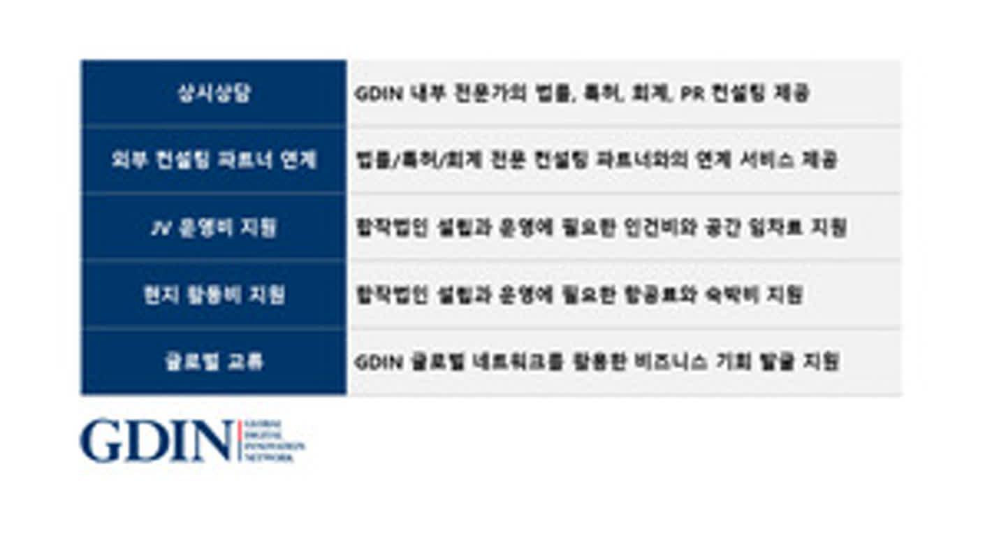 GDIN, 글로벌 합작법인(JV) 설립 지원 본격화…AI·블록체인 스타트업 해외진출 가속