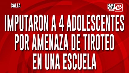 Imputaron a 4 adolescentes por amenaza de tiroteo en una escuela