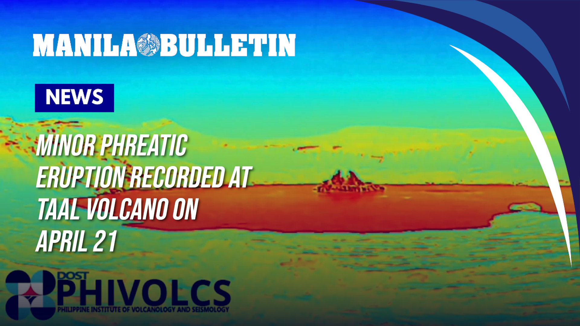 Minor phreatic eruption recorded at Taal Volcano on April 21