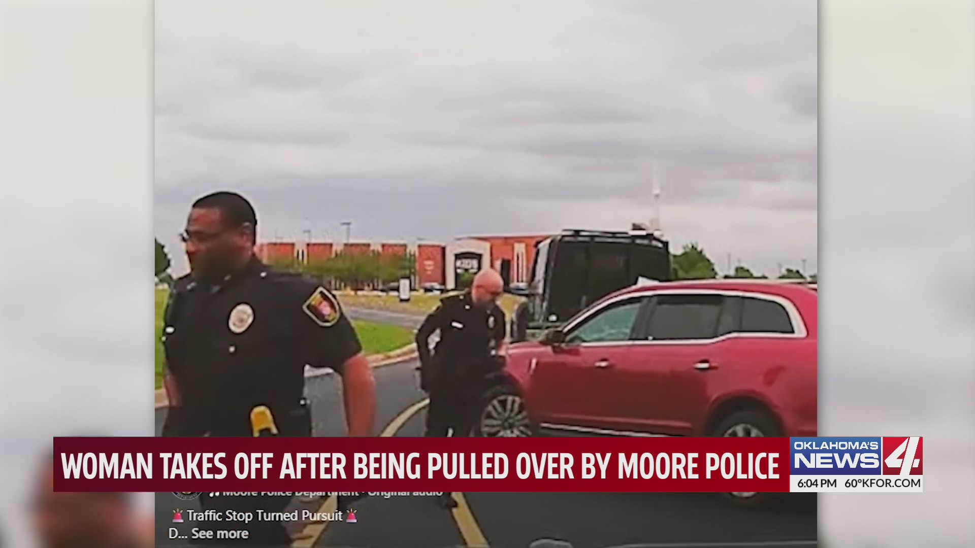 Woman takes off after being pulled over by Moore police