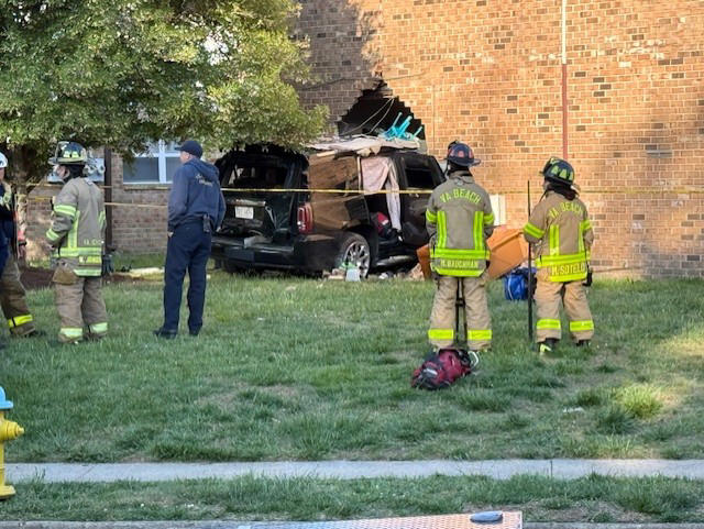 13 displaced, two hospitalized after car crashes into apartment ...