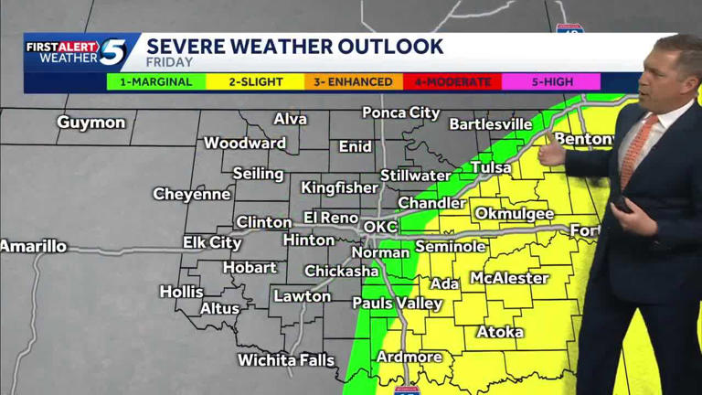 Timeline: Oklahoma to see several days of severe storm chances this week