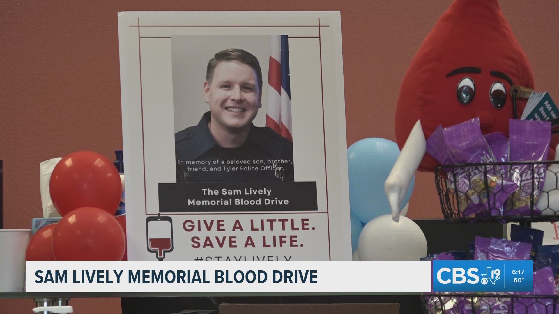 Tyler community honors fallen officer Sam Lively with blood drive