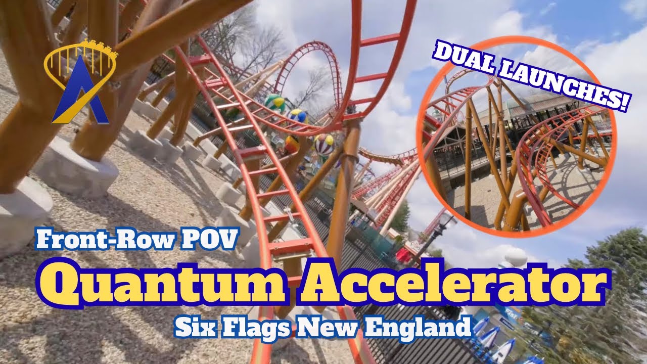 Quantum accelerator front-row POV, Six Flags New England