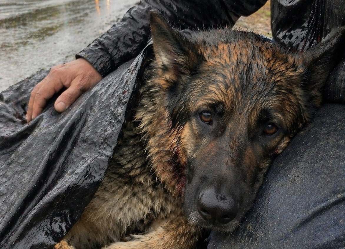 Un cane ferito sulla provinciale sotto la pioggia: salvato in extremis ...