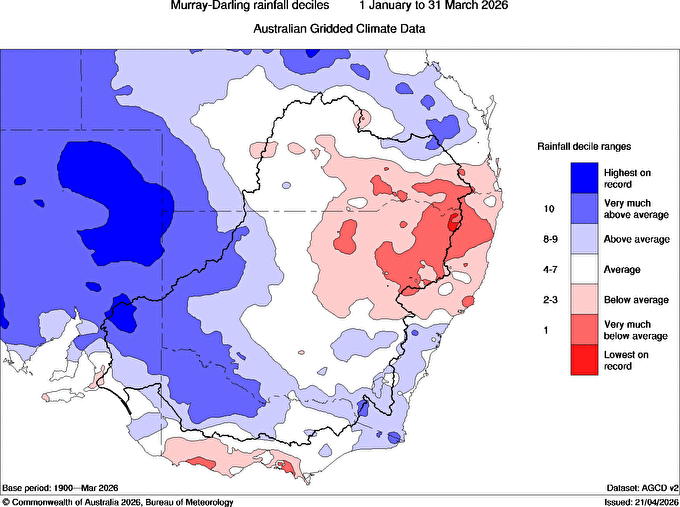 Signs of drought in northern Murray-Darling Basin