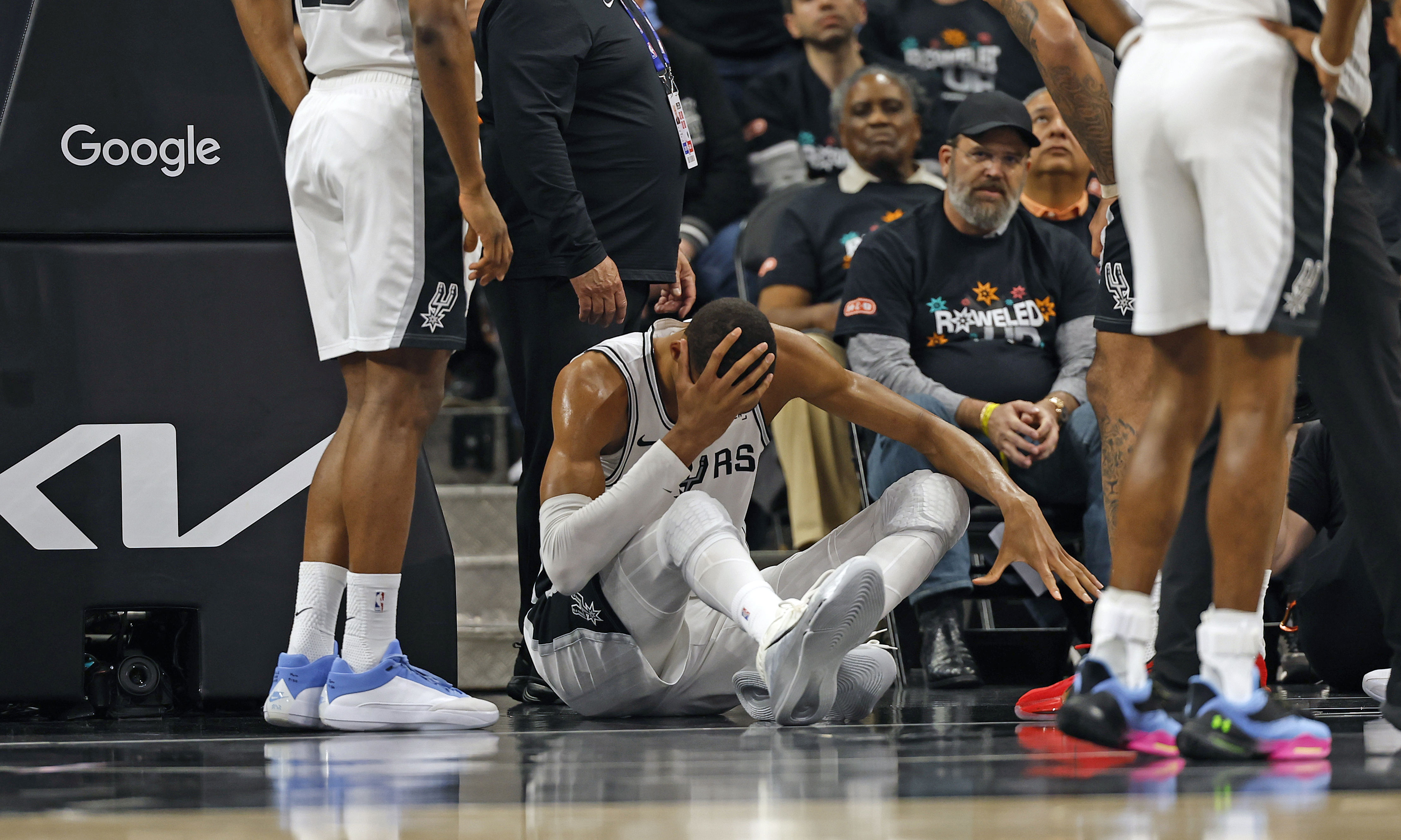 $450m NBA megastar's sickening face first fall