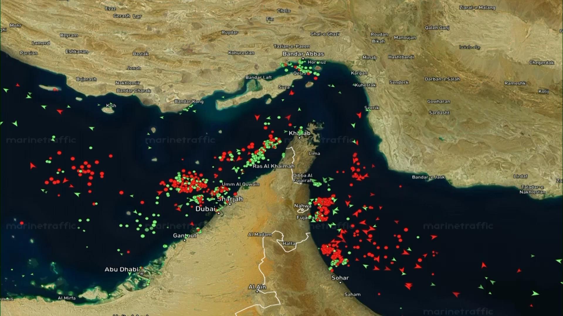 Timelapse video shows movement of ships in and around the Strait of ...
