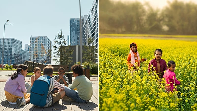 City vs countryside: Where children grow up shapes their mental health ...