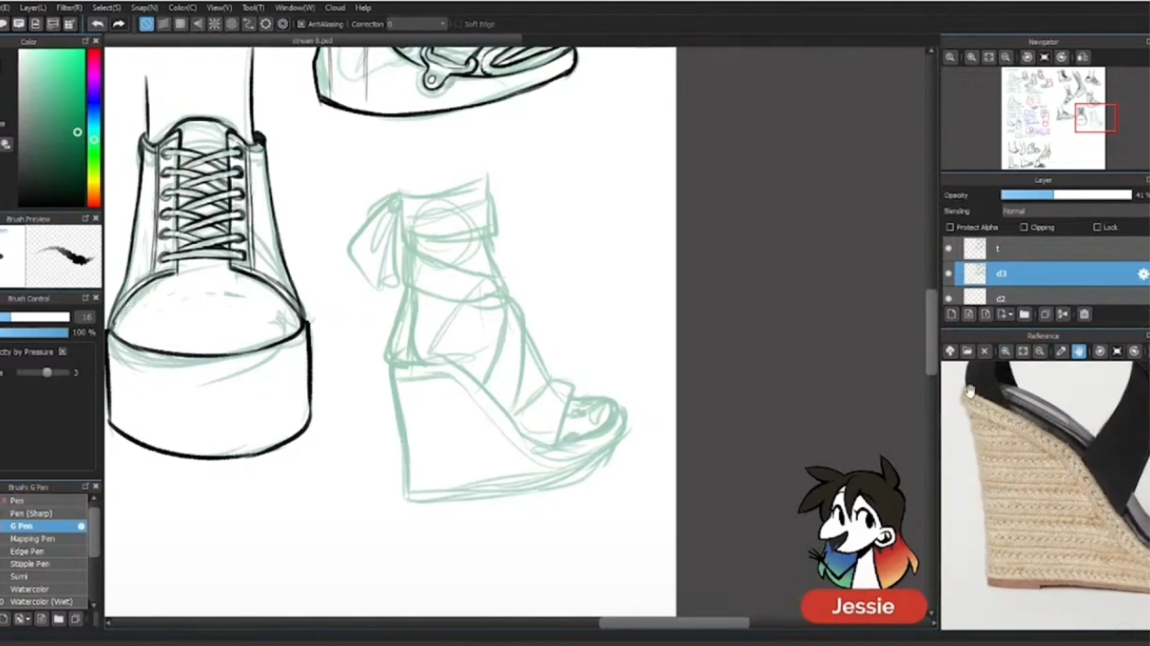 The simple way to draw feet and shoes without getting confused