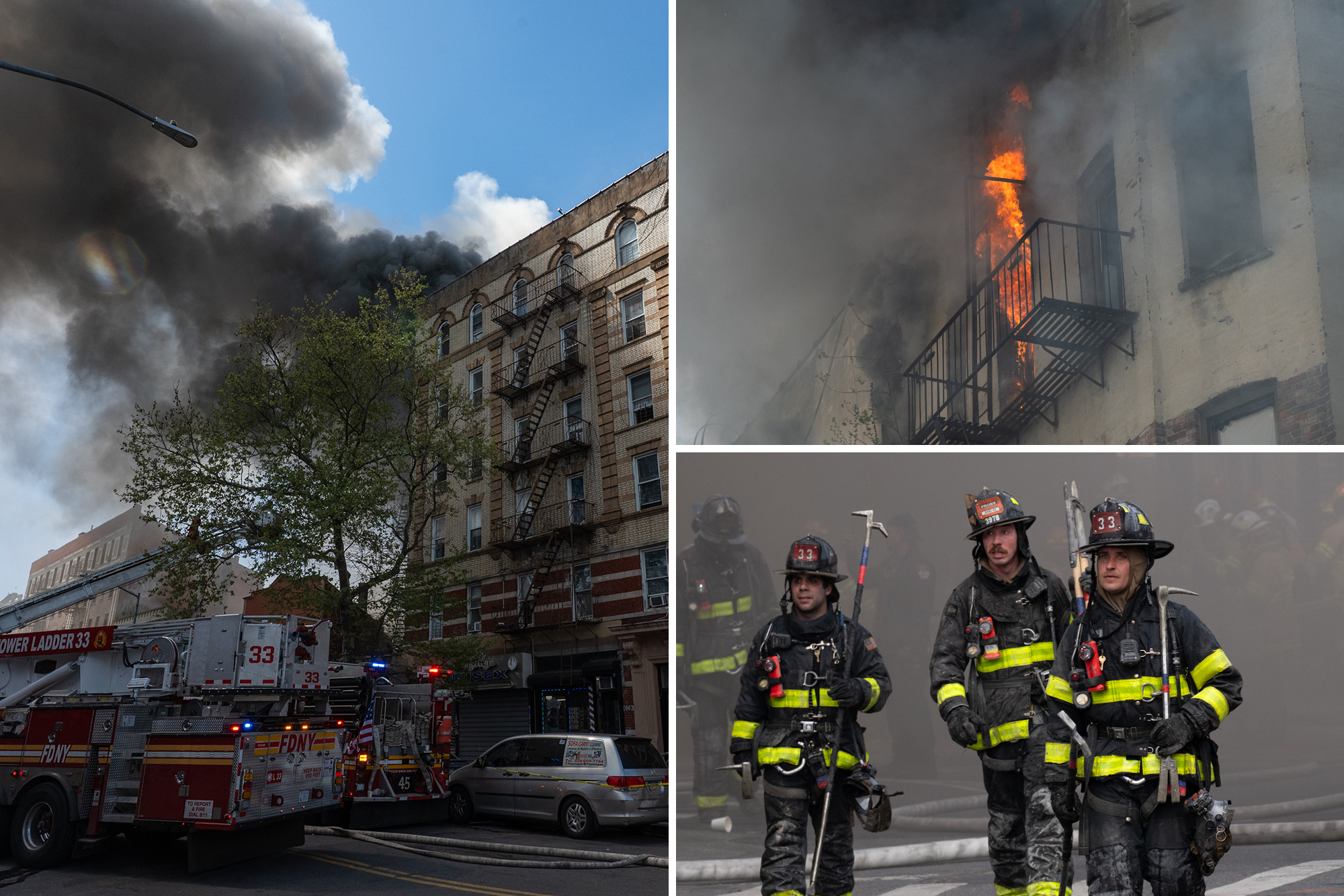 2 dead and 11 injured after enormous blaze tears through, partially ...