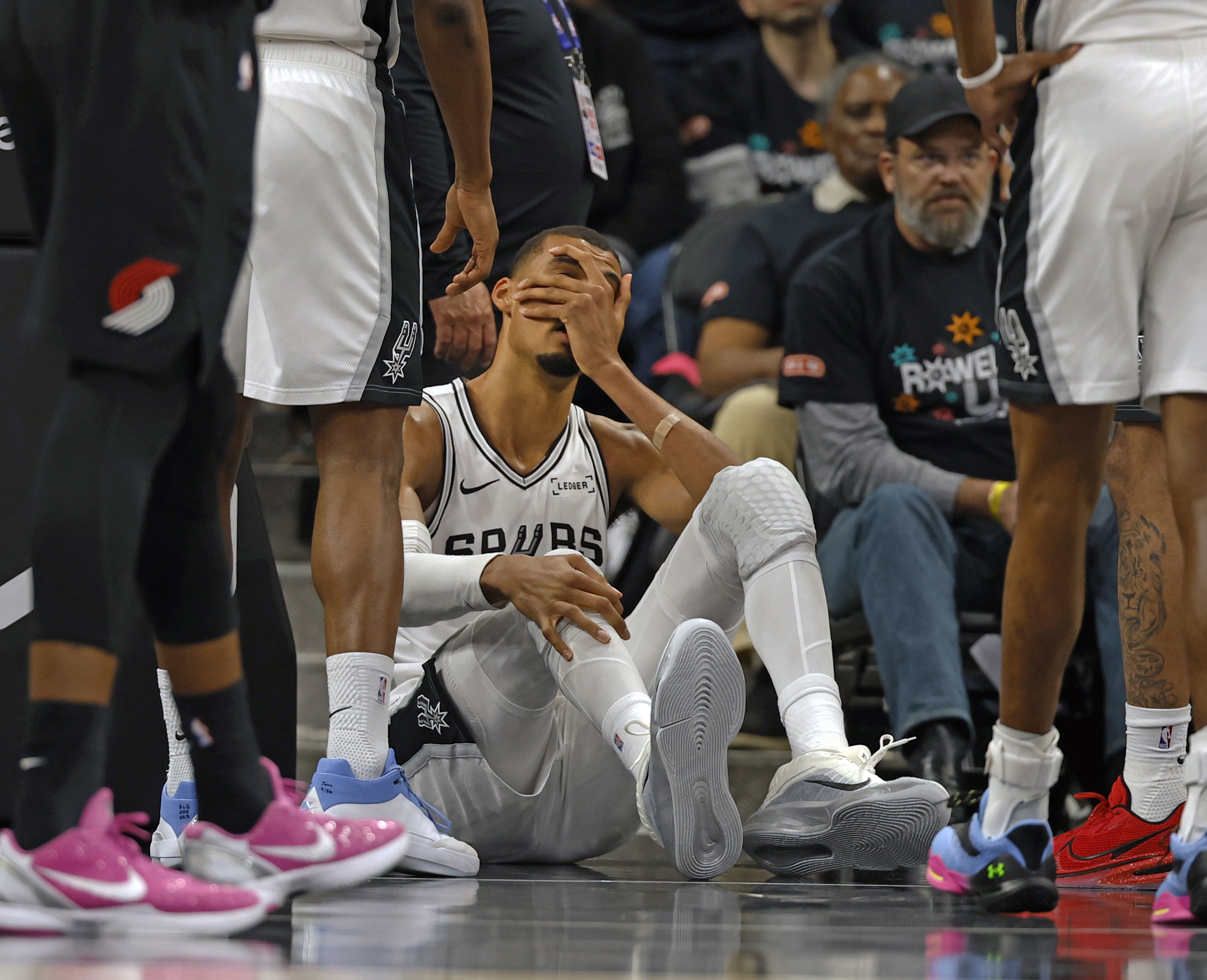 $450m NBA megastar's sickening face first fall