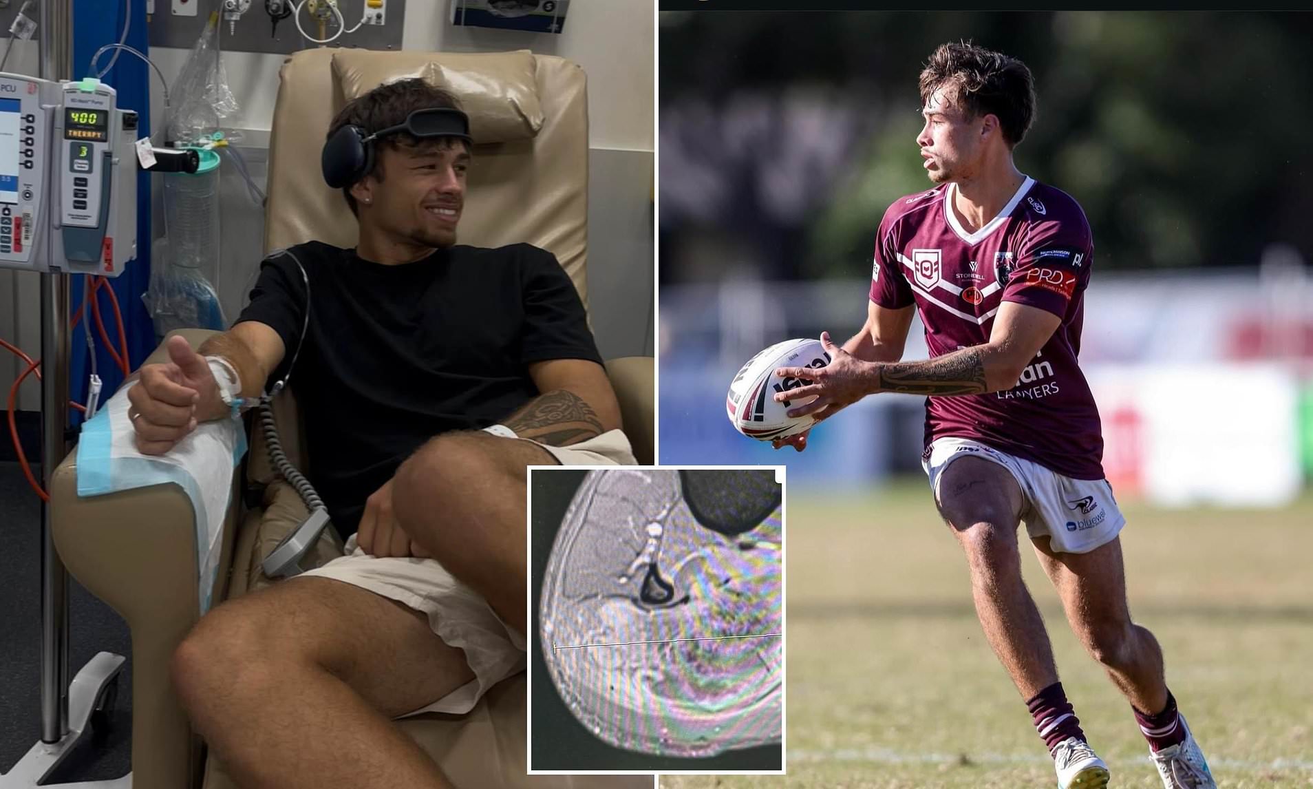 Rising footy star diagnosed with aggressive cancer reveals the warning ...