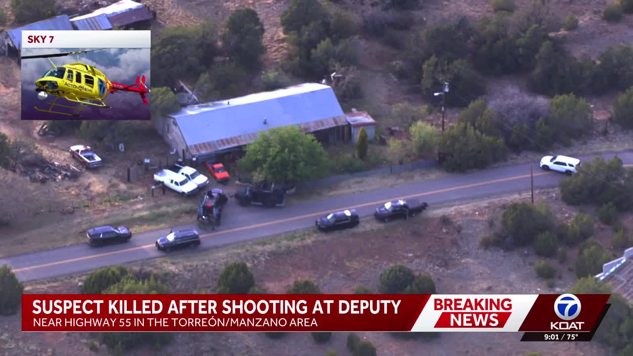 Suspect killed after deputy shot at near Manzano