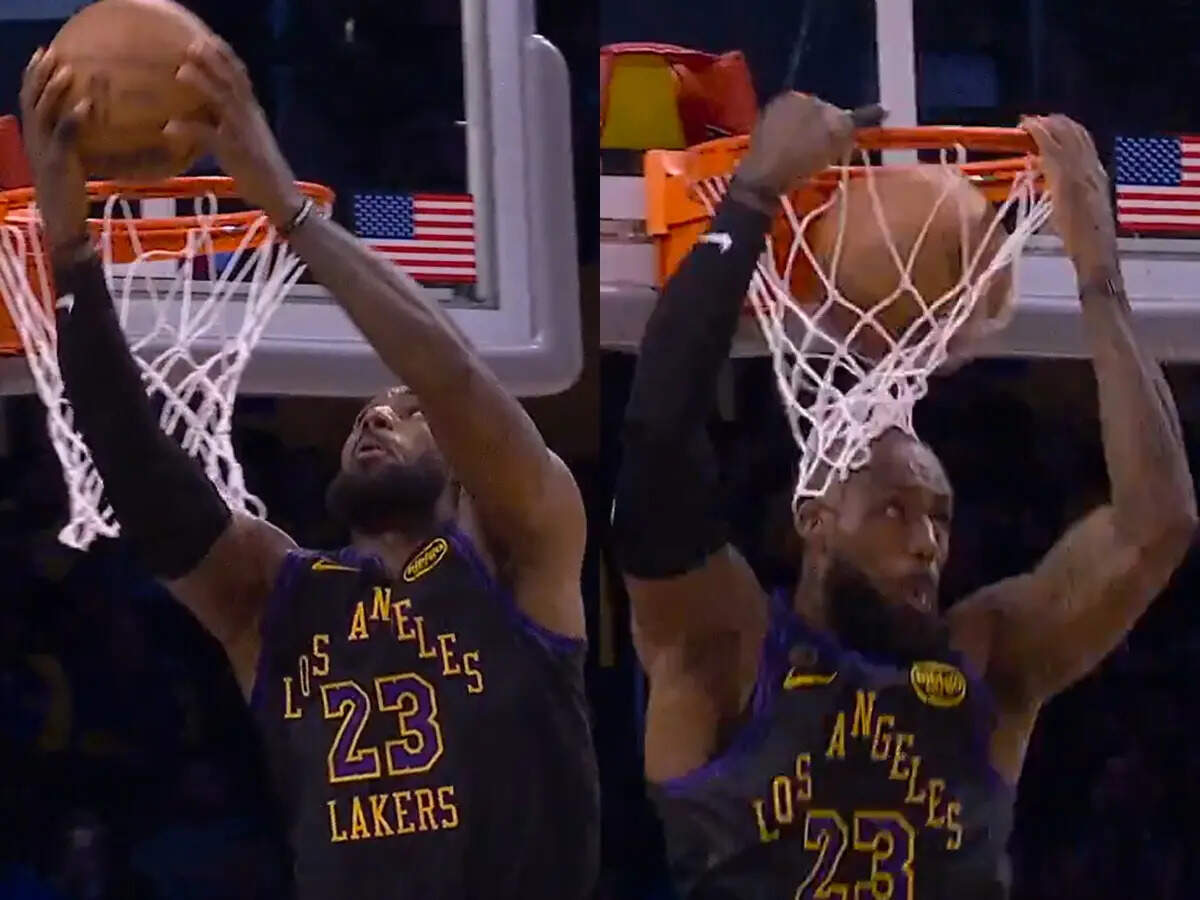 Watch: LeBron James defies time at 41 with viral reverse dunk in year ...