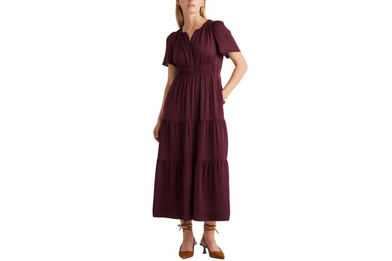 dark purple dresses for women Purple Two-Tone Plunging Tailor-Made Long Train Prom Dress
