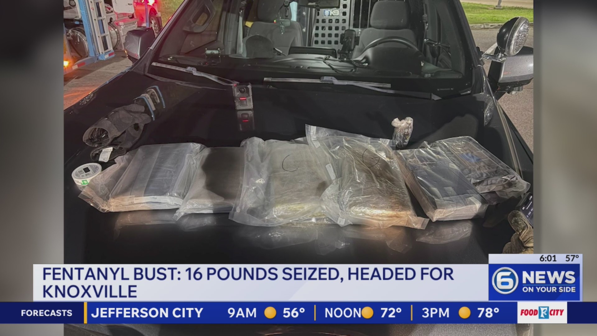 16 pounds of fentanyl bound for Knoxville seized in West Tennessee