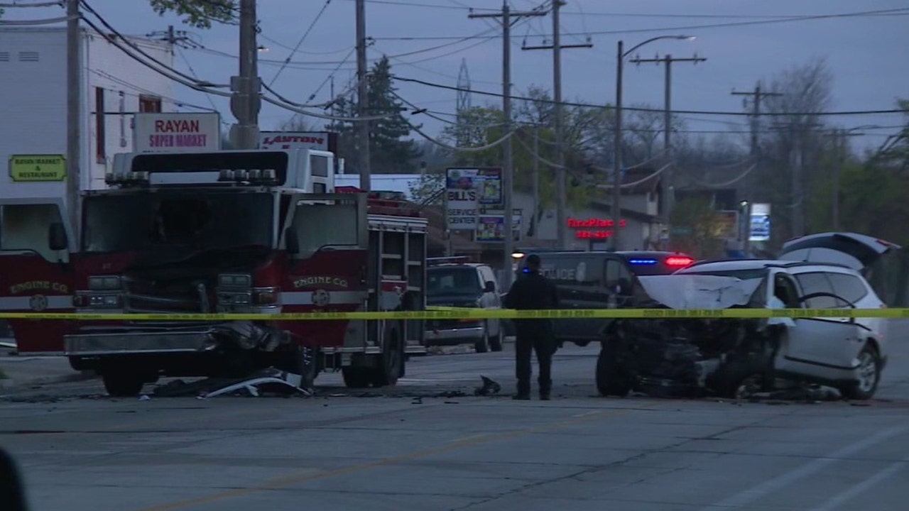 Milwaukee crash near 13th and Layton, fire truck involved